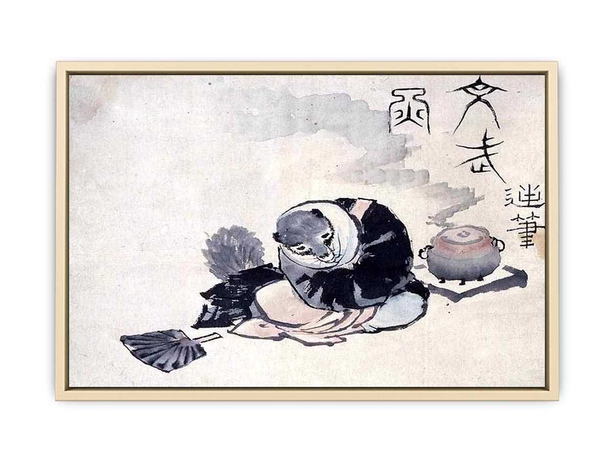 The Tea Kettle Raccoon  Art Print