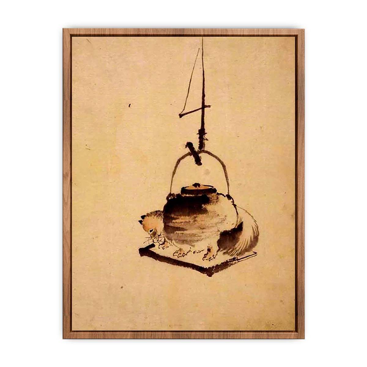 Hokusai tanuki tea kettle  Poster
