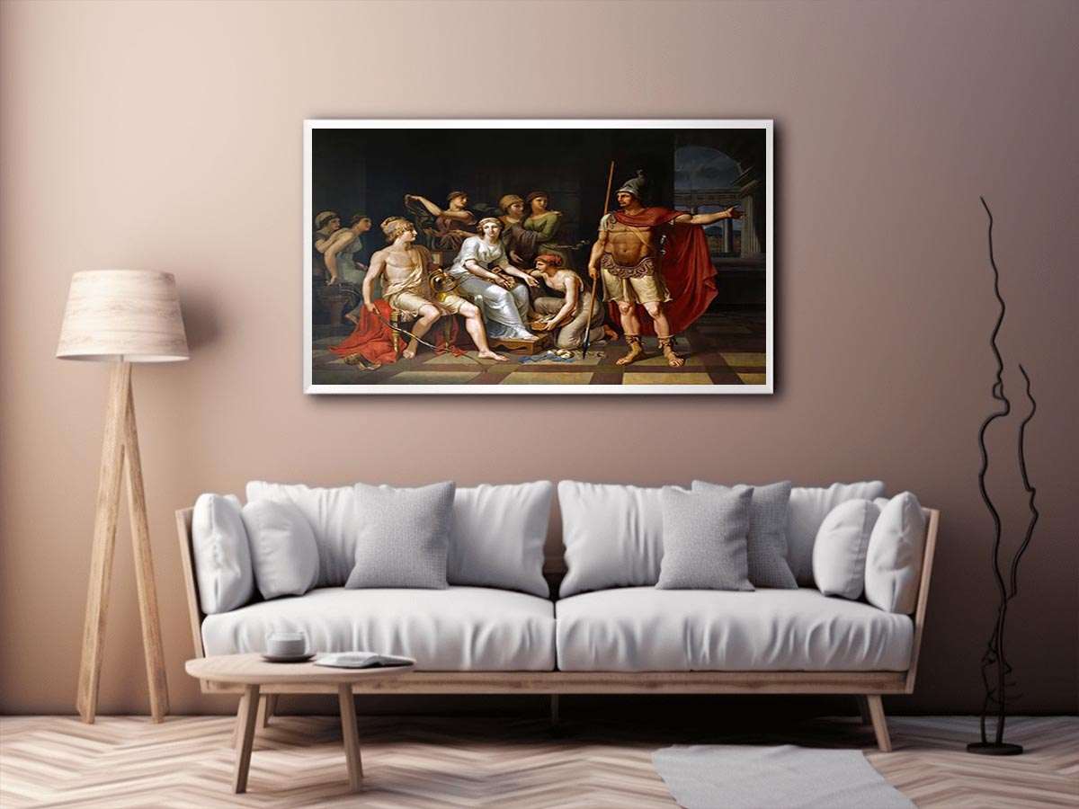 Hector Admonishes Paris  and Exhorts Him to Go to War by Tischbein Painting 