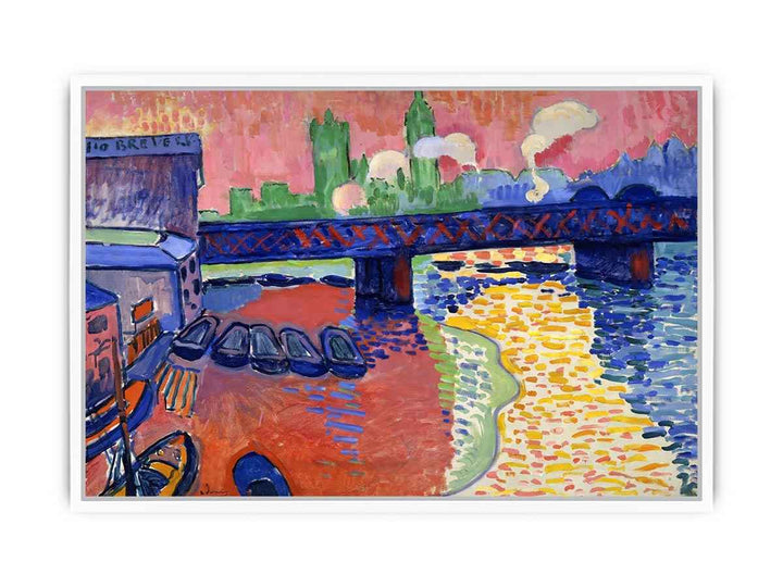 Charing Cross Bridge, London  by André Derain. Framed Print