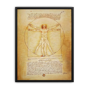 Vitruvian Man by Leonardo Da Vinci Canvas Print
