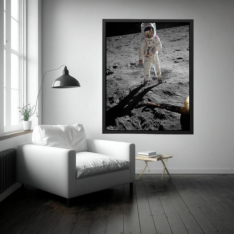 Astronaut Walk on Moon by Fame Art Gallery Painting 