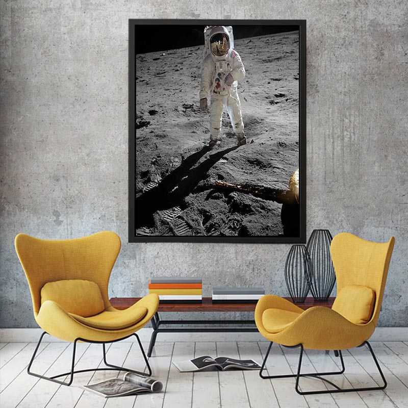 Astronaut Walk on Moon by Fame Art Gallery Painting 