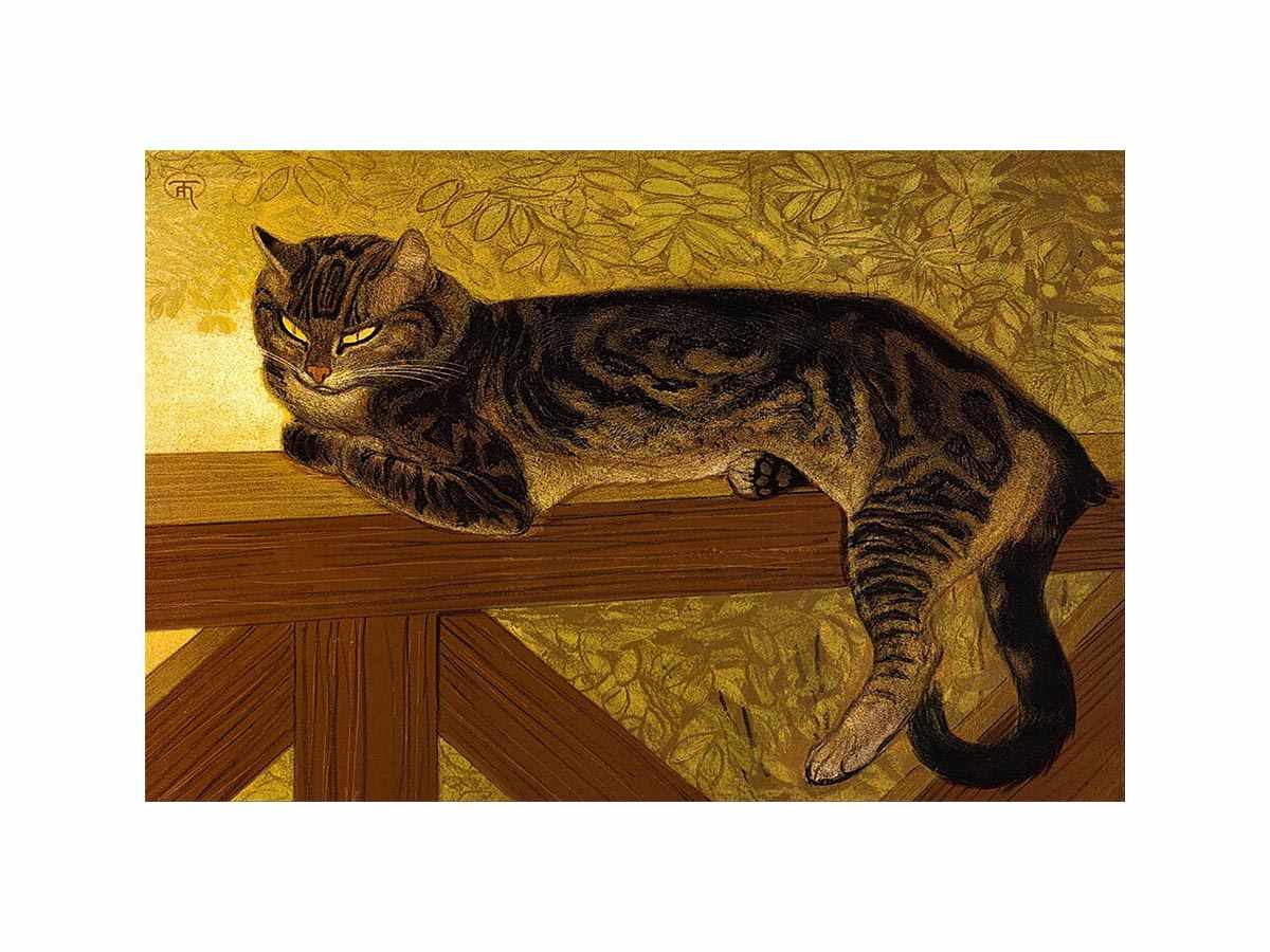 Summer Cat on a Balustrade By Steinlen