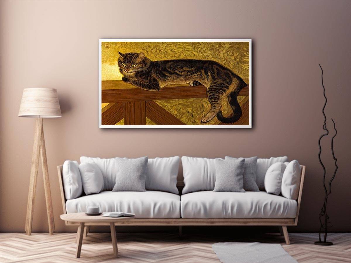 Summer Cat on a Balustrade By Steinlen