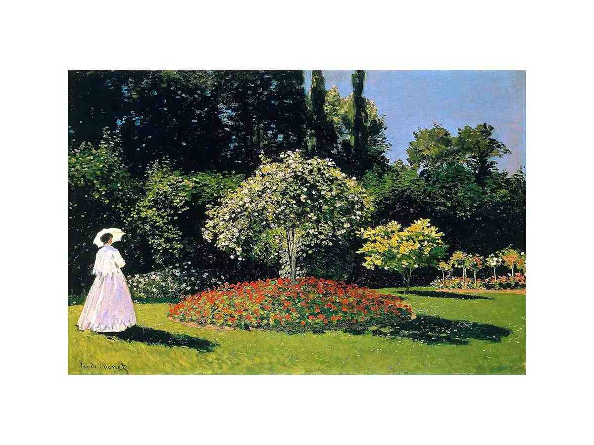 Woman In A Garden by Monet