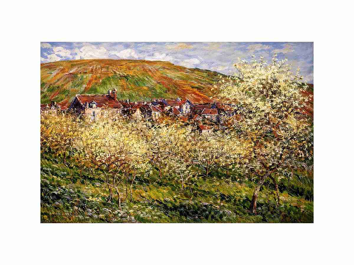 Plum Trees in Blossom by Monet