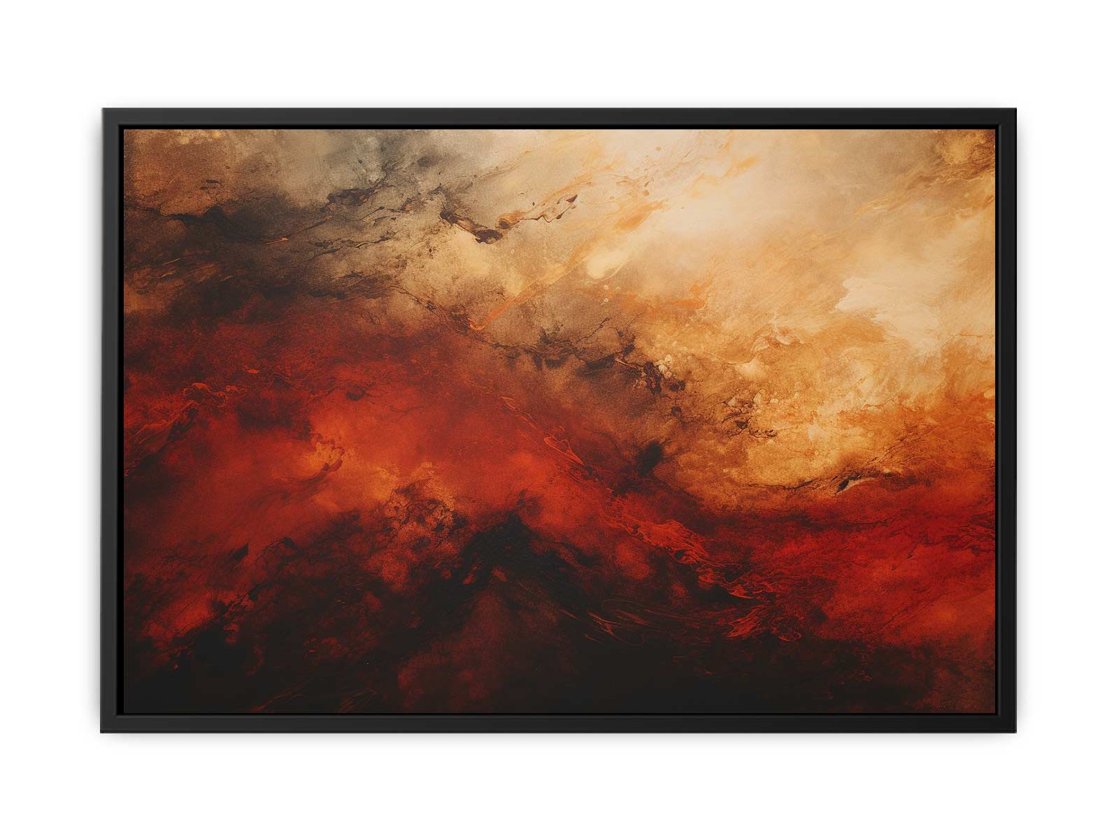 Brown And Red Abstract Painting  Canvas Print