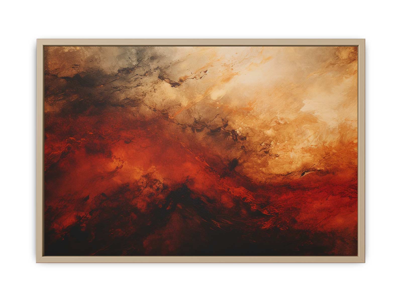Brown And Red Abstract Painting  Art Print