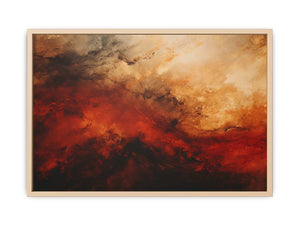 Brown And Red Abstract Painting  Streched canvas