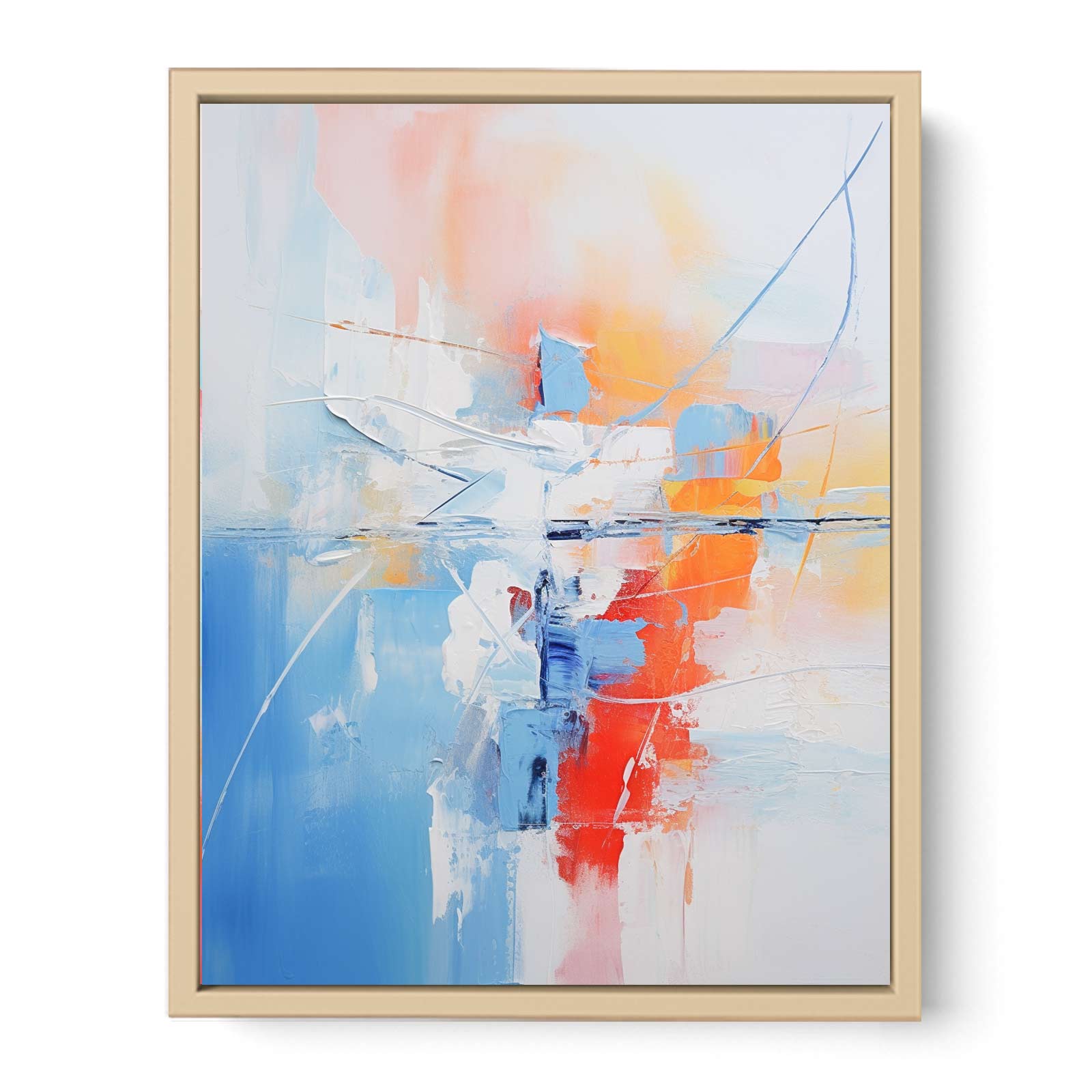 Abstract Painting Multicolor   Streched canvas