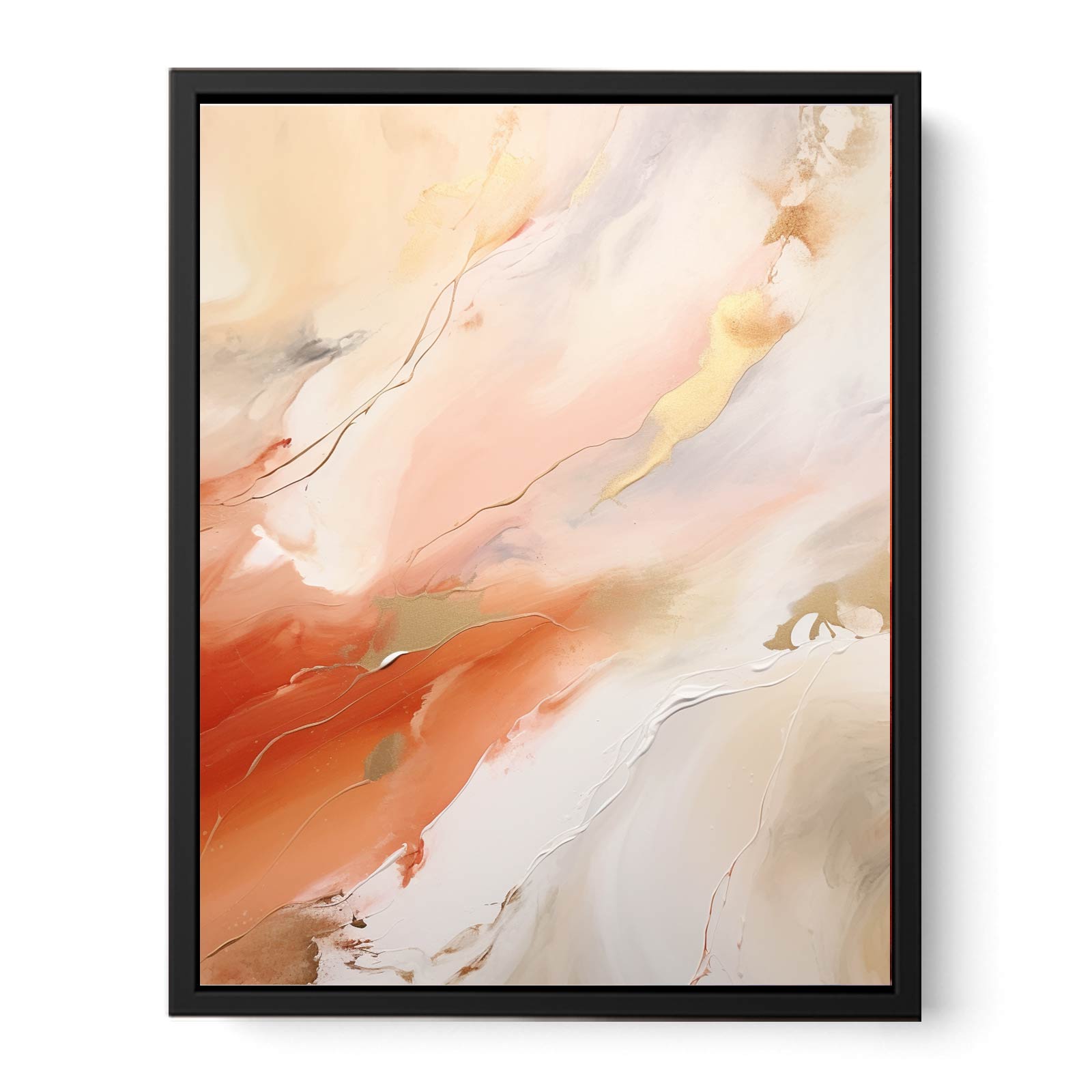 Nude Color Abstract Painting  Canvas Print