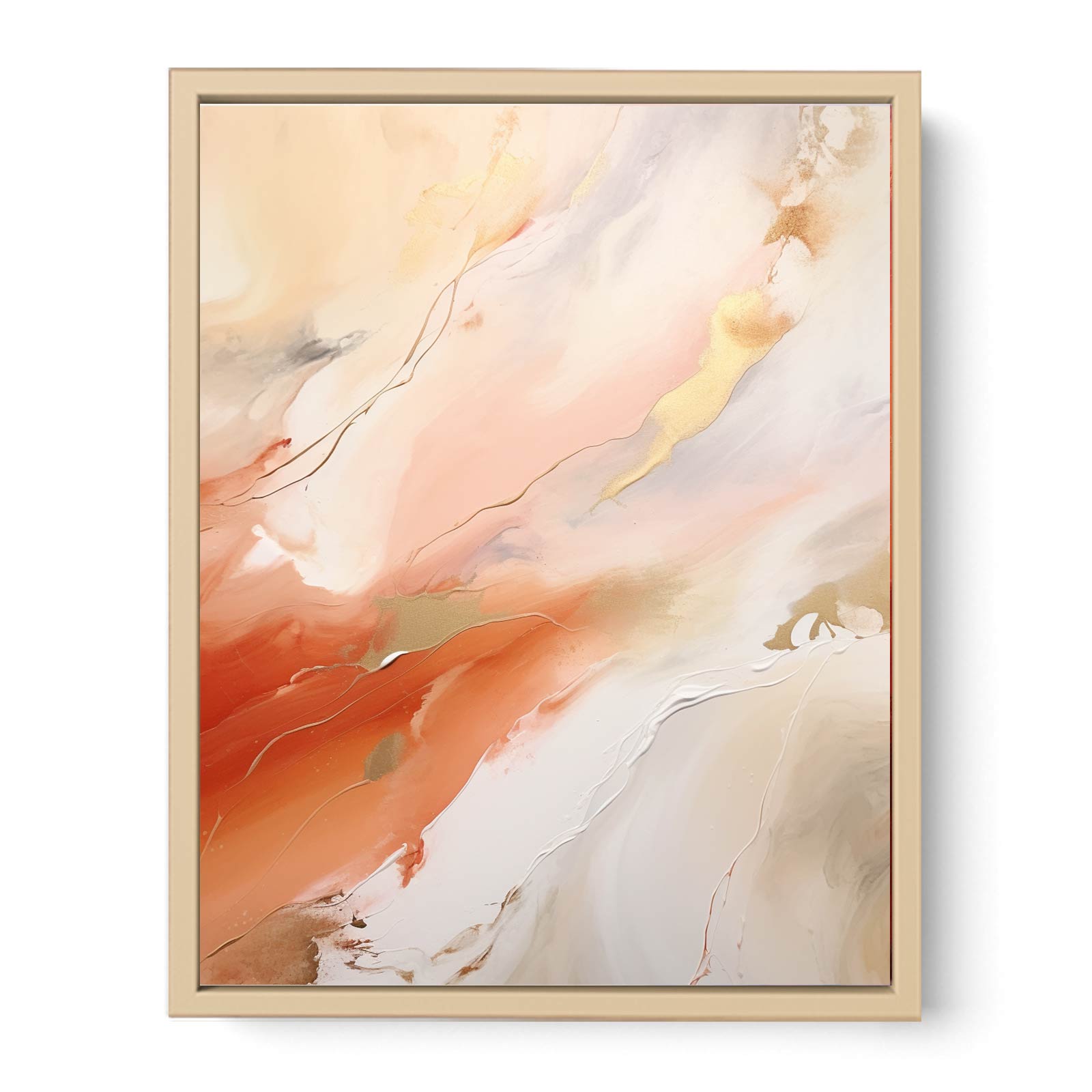Nude Color Abstract Painting  Streched canvas