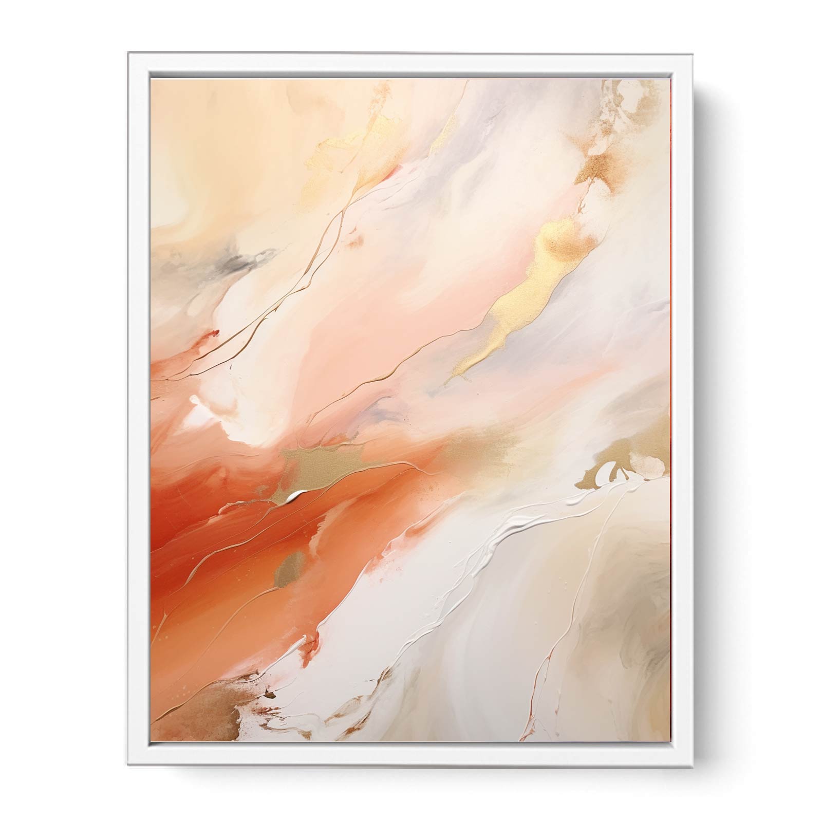 Nude Color Abstract Painting Framed Print