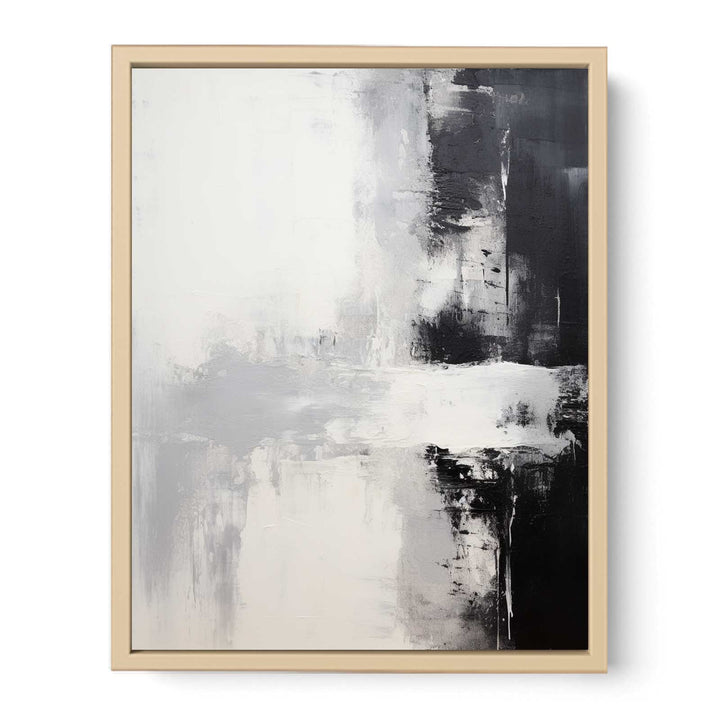 Black White Abstract Painting  Streched canvas
