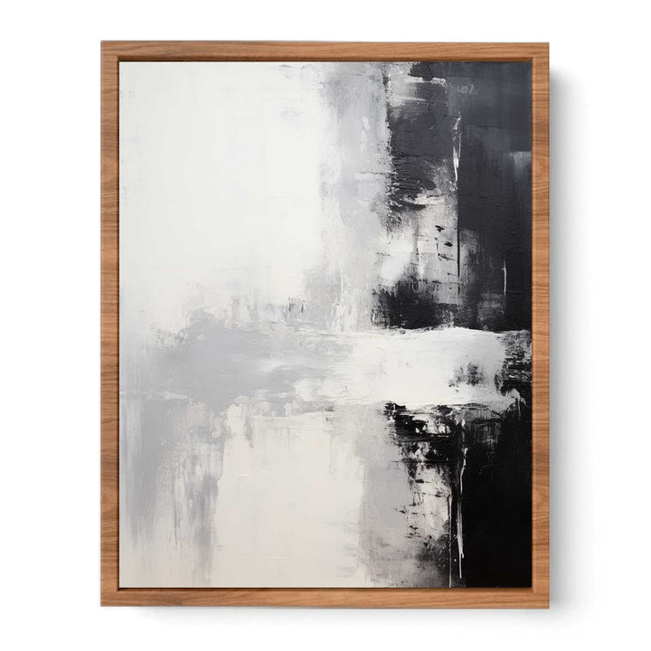 Black White Abstract Painting Poster