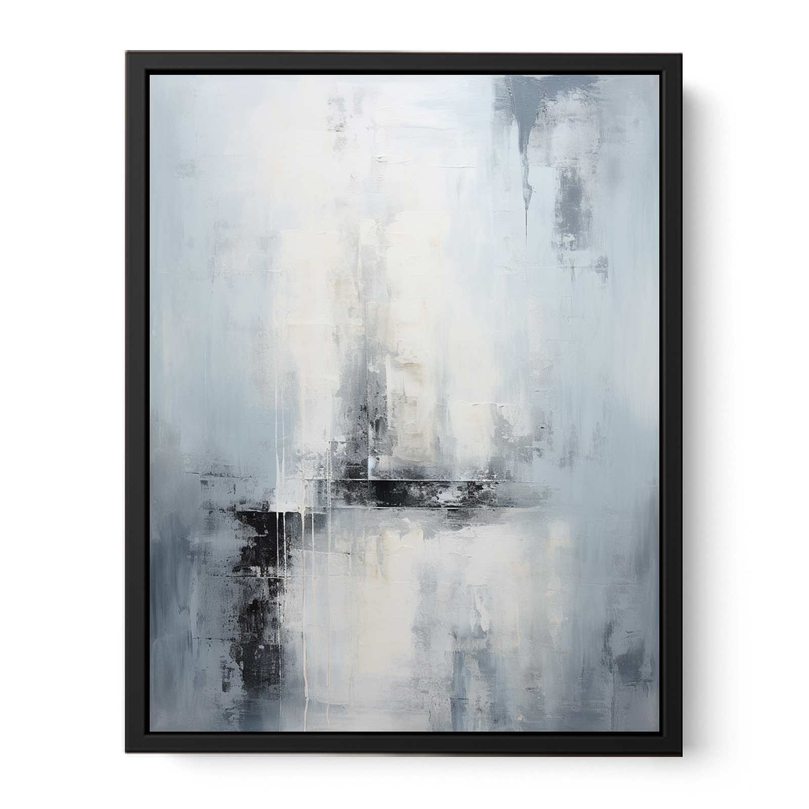 Grey Abstract Painting  Canvas Print