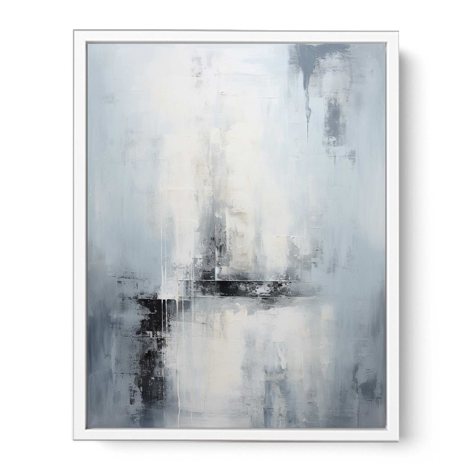 Grey Abstract Painting Framed Print
