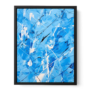 Green Art Dripping Color Painting  Canvas Print