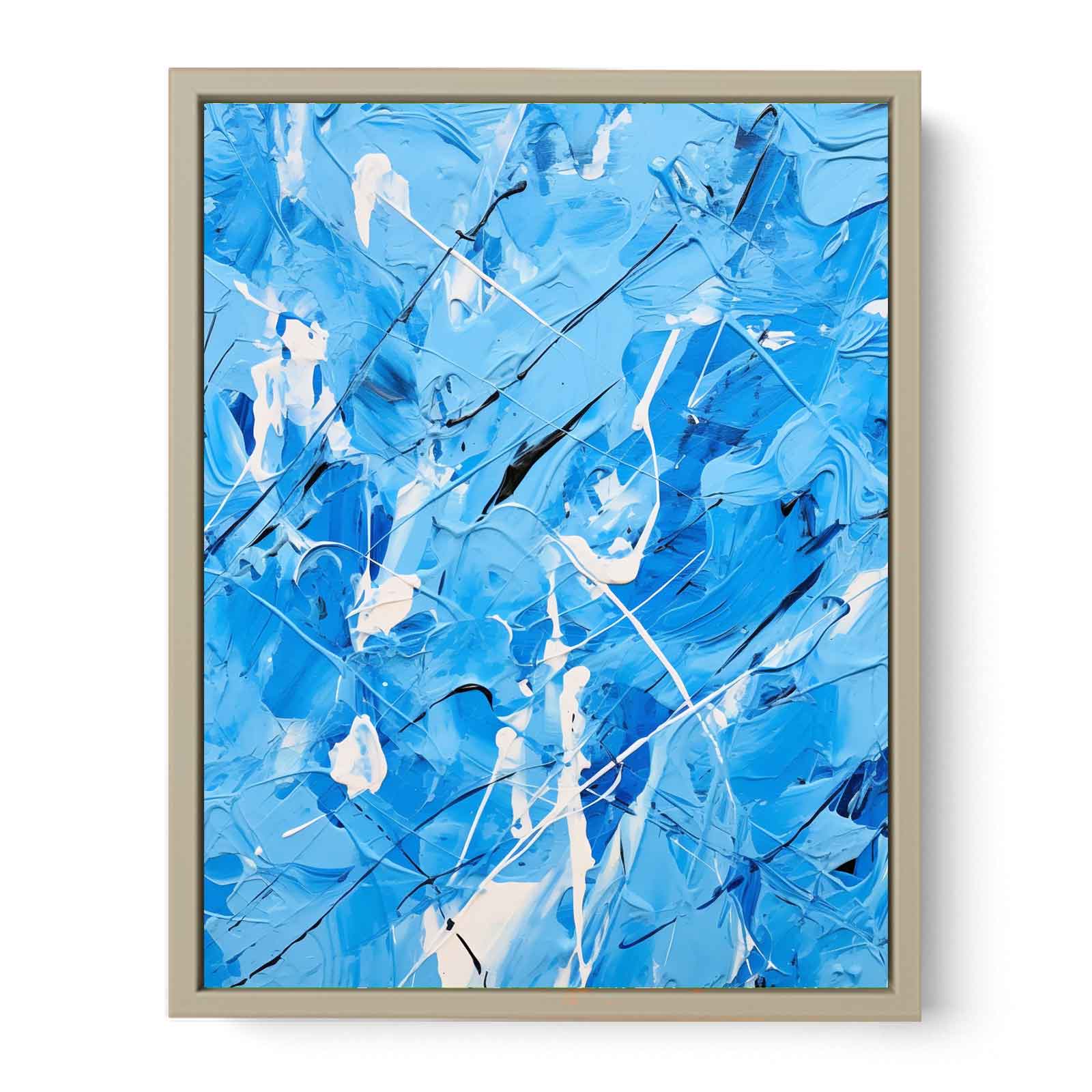 Green Art Dripping Color Painting  Art Print