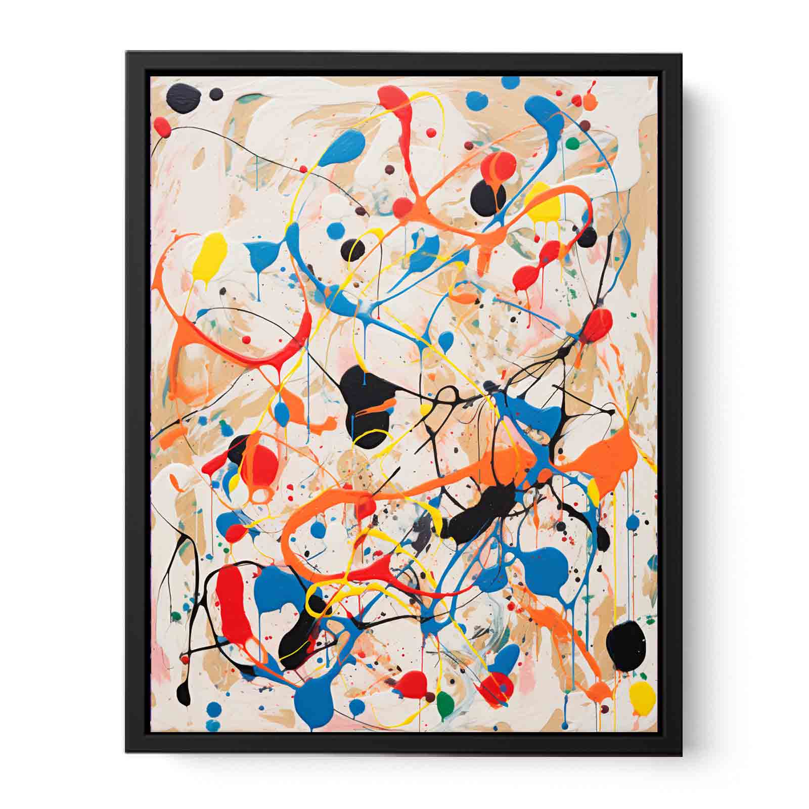 Rainbow Drip Painting   Canvas Print