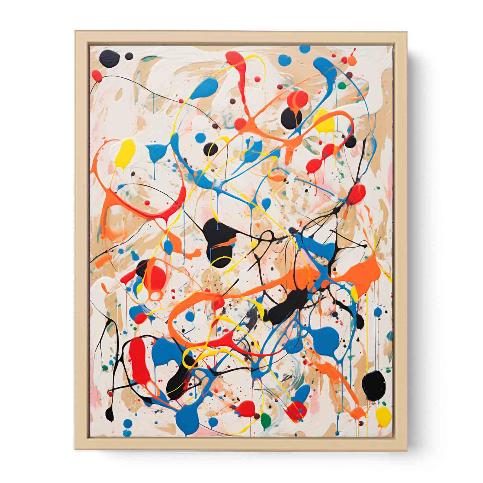 Rainbow Drip Painting   Streched canvas