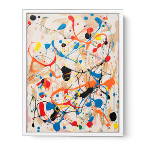 Rainbow Drip Painting  Framed Print