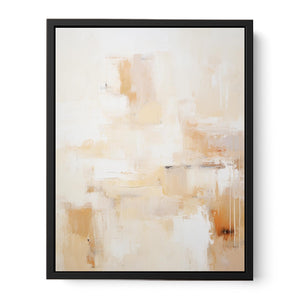 Cream Abstract Painting  Canvas Print