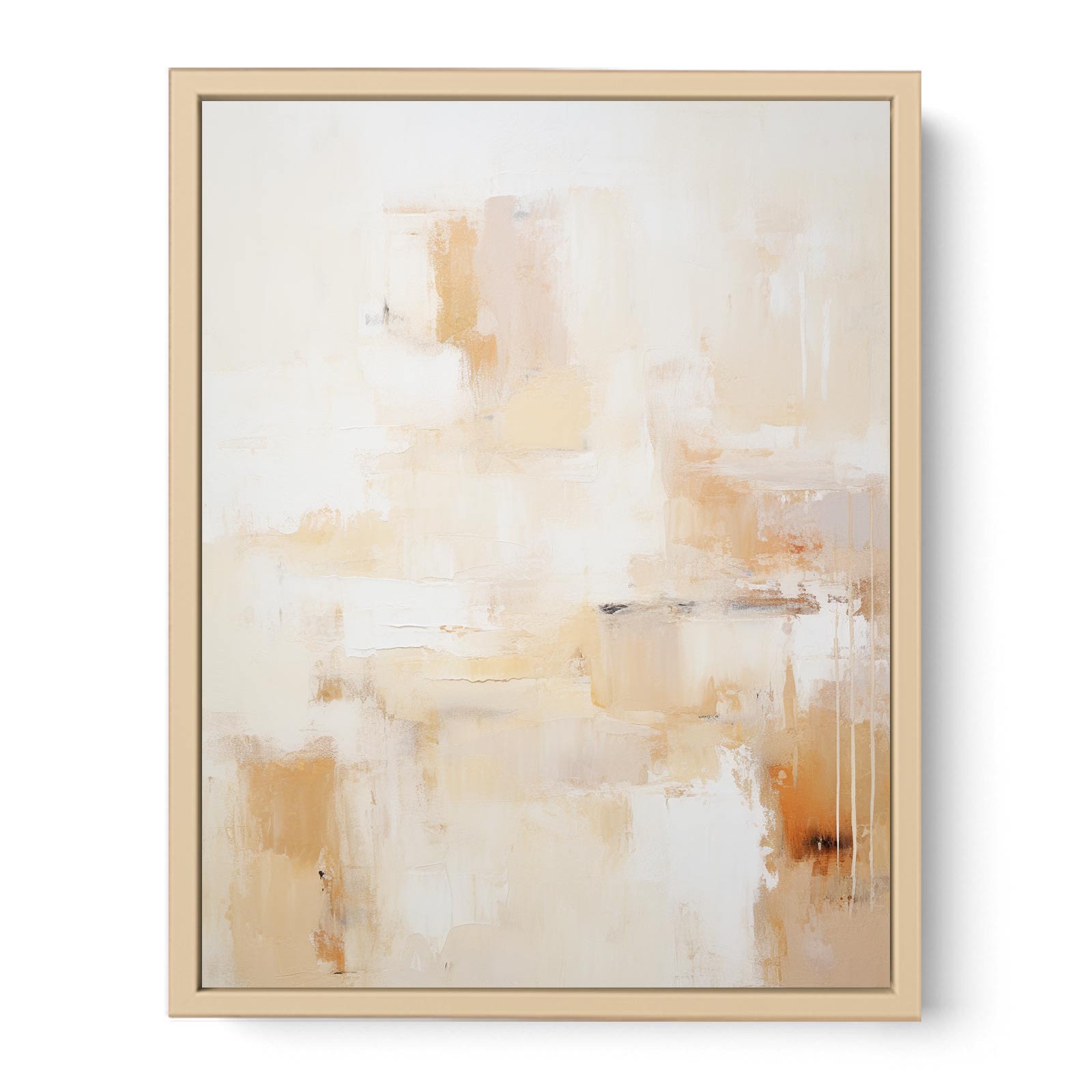 Cream Abstract Painting  Streched canvas