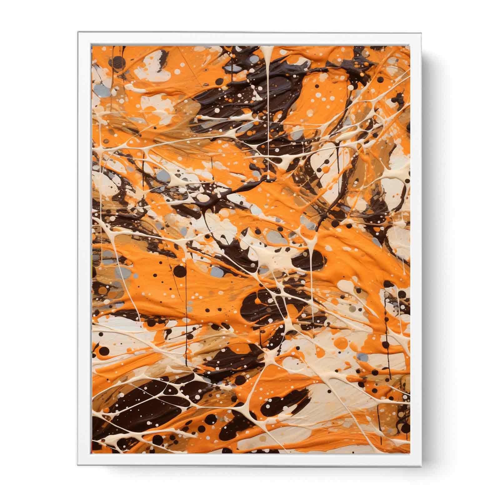 Brown  Drip  Painting Framed Print