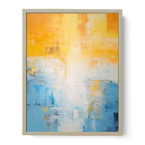 Yellow Blue Abstract Painting  Art Print