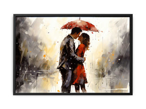 Red Couple Art Painting   Canvas Print