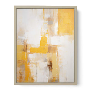 Yellow Grey Art Painting   Art Print