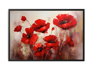 Red Flower Art Painting   Canvas Print