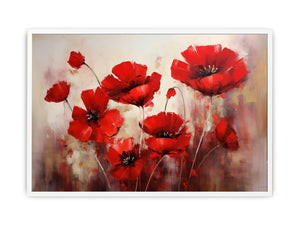 Red Flower Art Painting  Framed Print