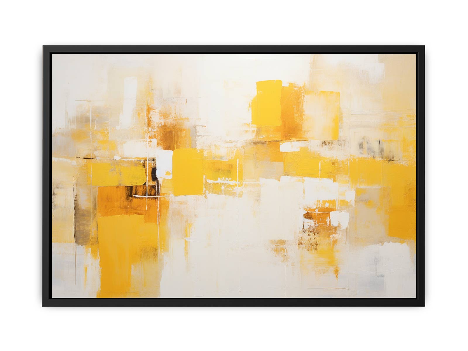 Yellow Abstract Painting  Canvas Print