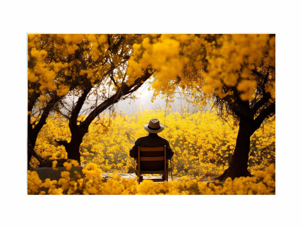 Me & Yellow Flowers in Autumn
