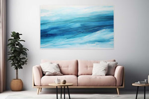 Blue Abstract Layer  Painting