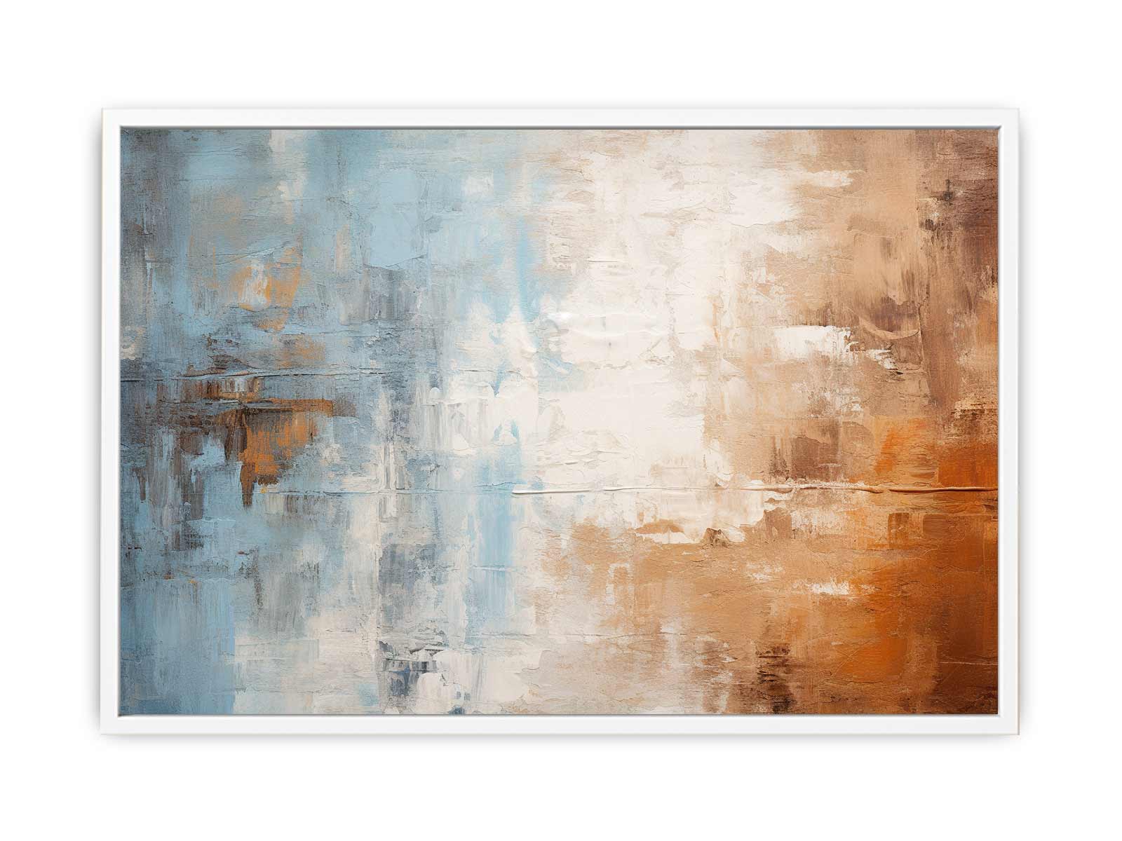 Blue Brown Painting  Framed Print