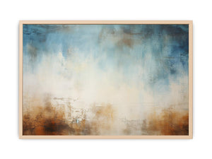 Blue Brown  Abstract  Streched canvas