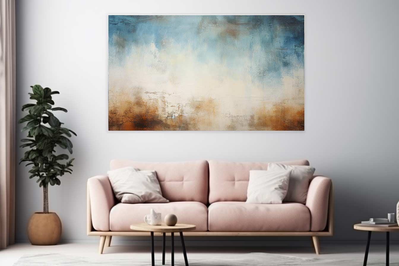 Blue Brown  Abstract Painting