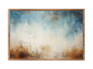 Blue Brown  Abstract Poster
