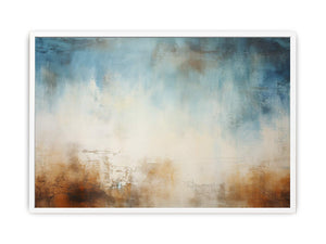 Blue Brown  Abstract Framed Print