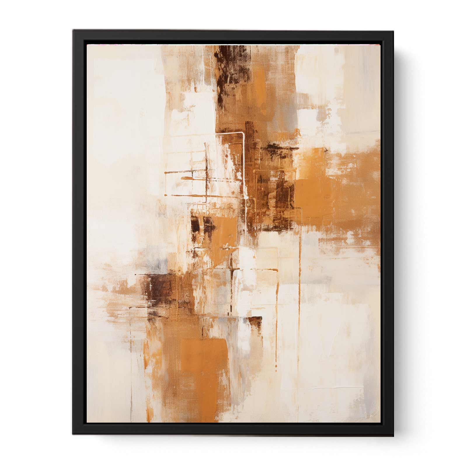 Brown Grey Abstract  Canvas Print