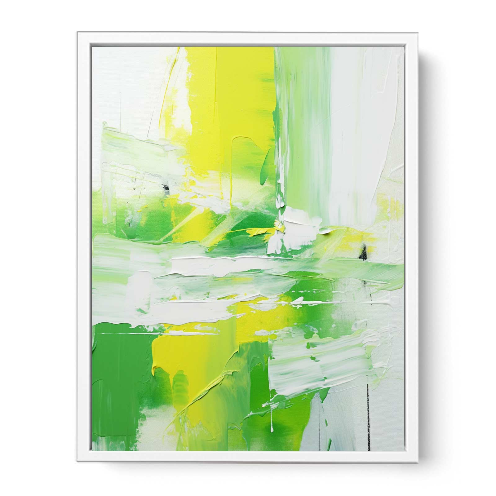 Green Yellow Abstract Framed Print