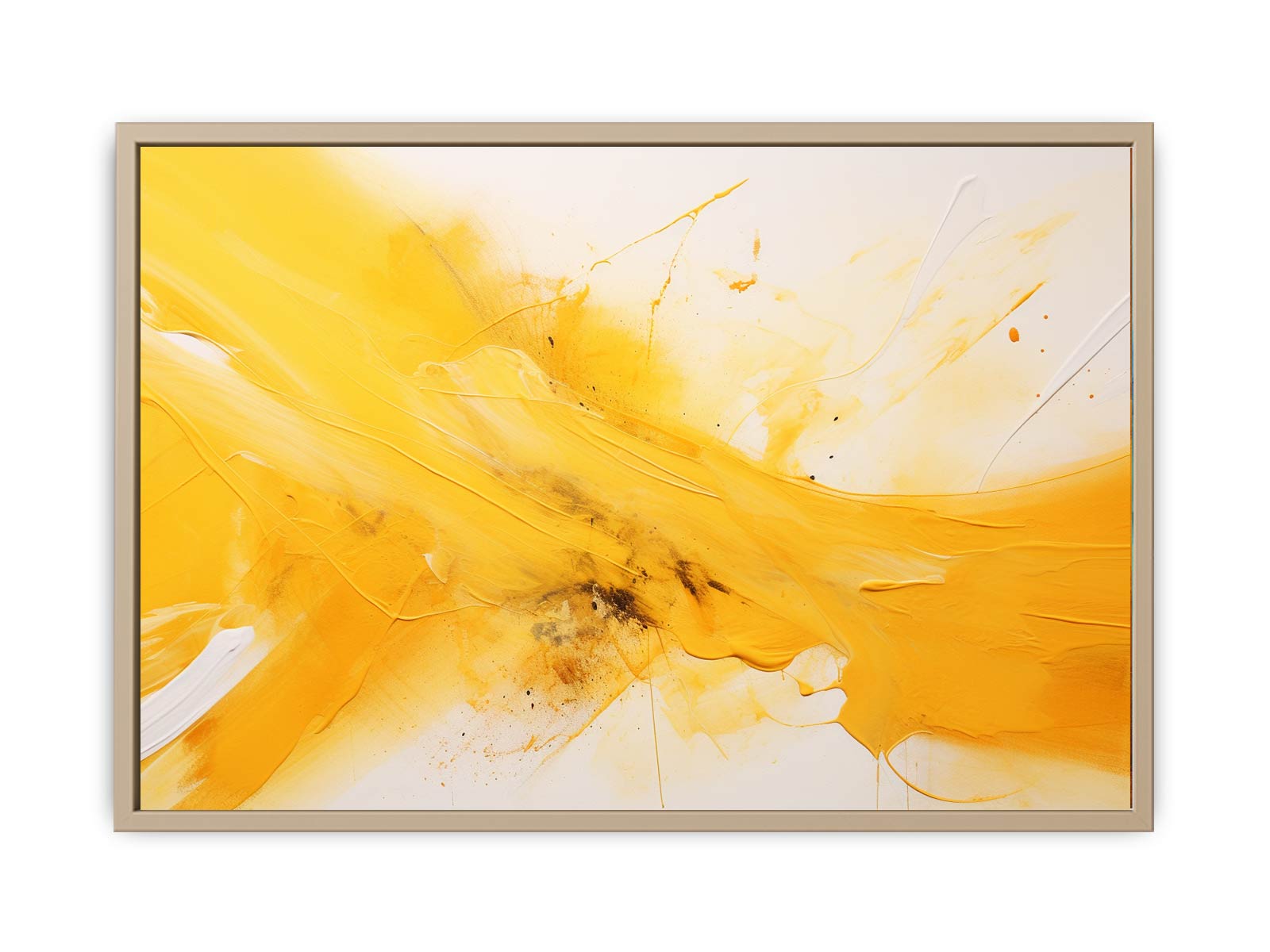 Abstract Yellow Painting  Art Print