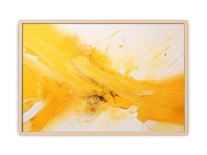 Abstract Yellow Painting  Streched canvas