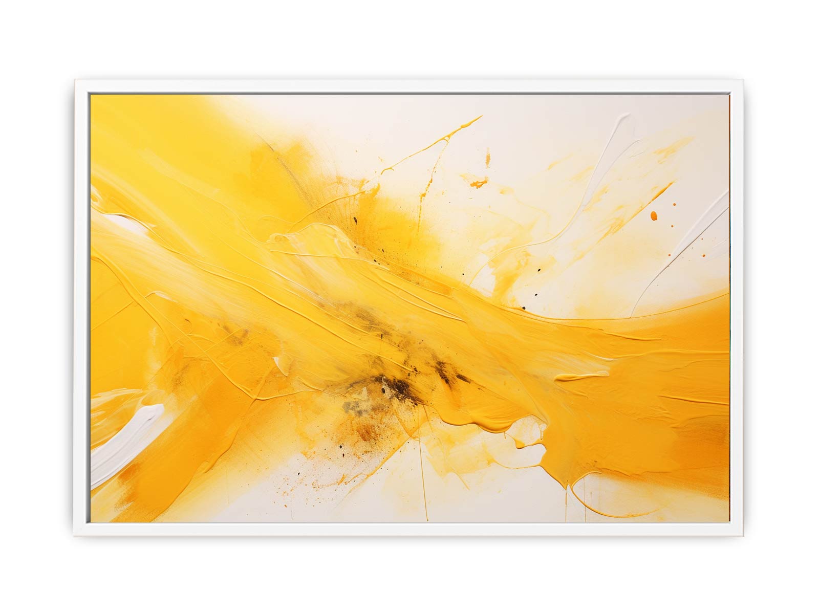 Abstract Yellow Painting Framed Print