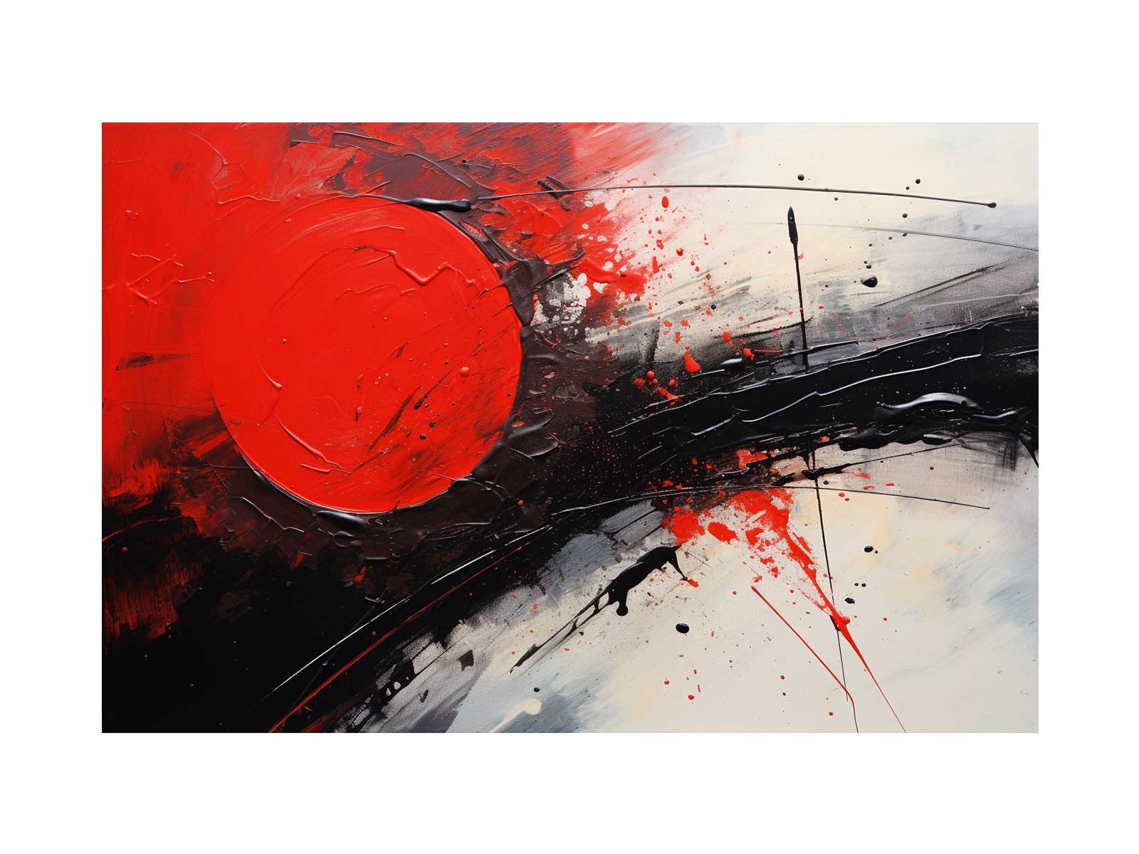 Red Black Abstract