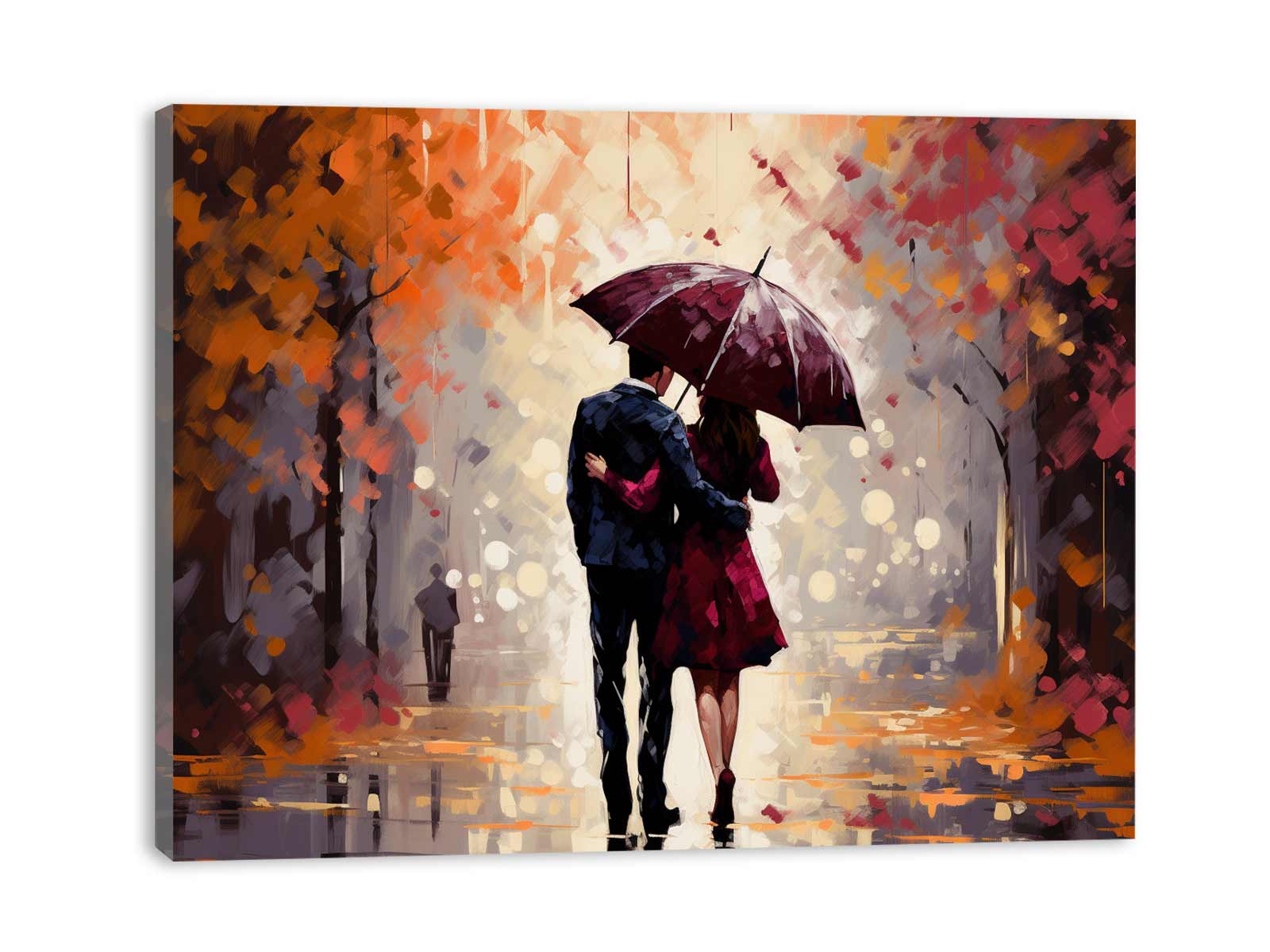 Couple Under Umbrella Painting